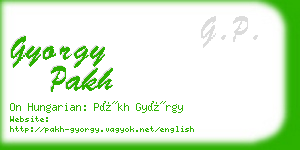 gyorgy pakh business card